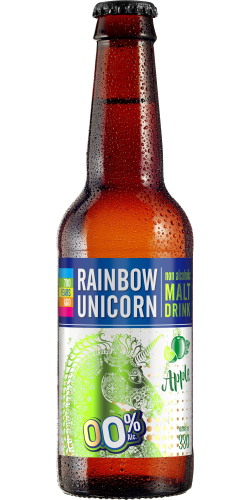 Rainbow Unicorn non-alcoholic malt drink Apple