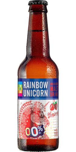 Rainbow Unicorn non-alcoholic malt drink Strawberry